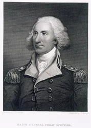 Portret van Generaal-majoor Philip Schuyler, gegraveerd door Thomas Kelly